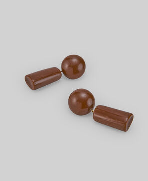 Pendientes geom&eacute;tricos resina mujer