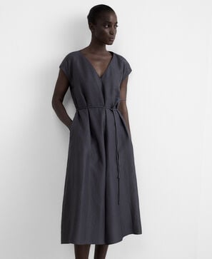 Vestido midi evas&eacute; ramio