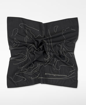 Embroidered square scarf woman