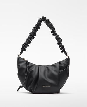 Bolso de hombro Luna fruncido piel