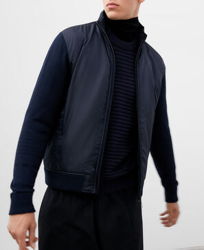 Cárdigan algodón azul marino para hombre