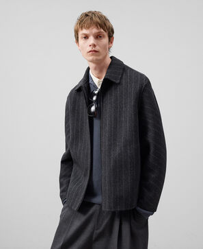 Striped double-faced jacket man