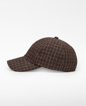 Linen checkered cap