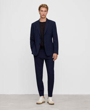 Slim fit seersucker blazer