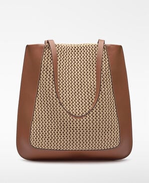 Shopper vertical Dorna textura rafia