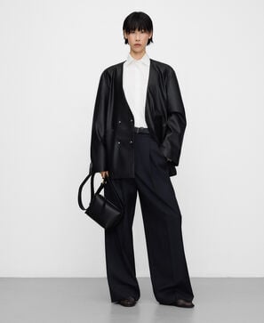 Pleated tailored trousers woman