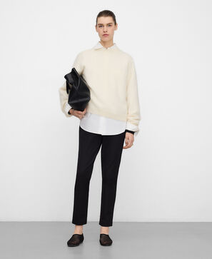 Ankle-length slim fit trousers