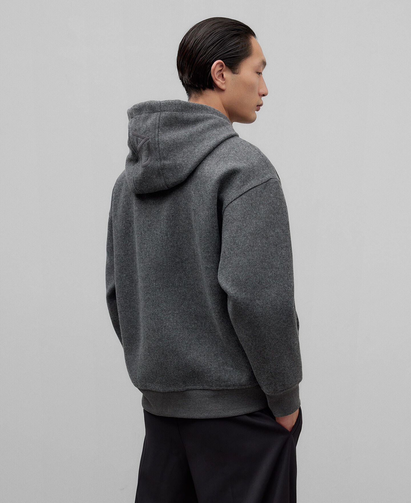Melange grey hooded sweatshirt man | AD USA Melange grey hooded sweatshirt man | AD USA