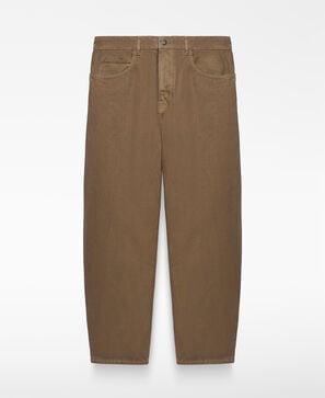 Pantalon barrel fit en denim de coton