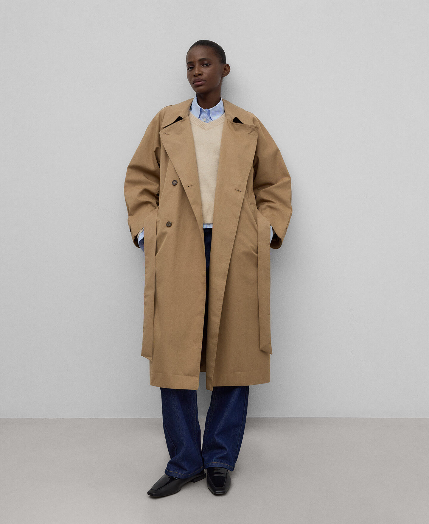 Double breasted duster coat shop