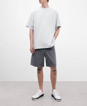 Camiseta en algodón gris para hombre