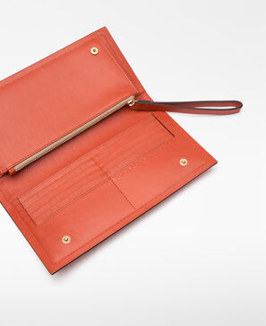 Responsible leather large wallet woman