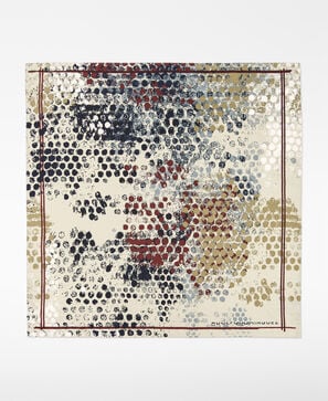 Printed square scarf woman