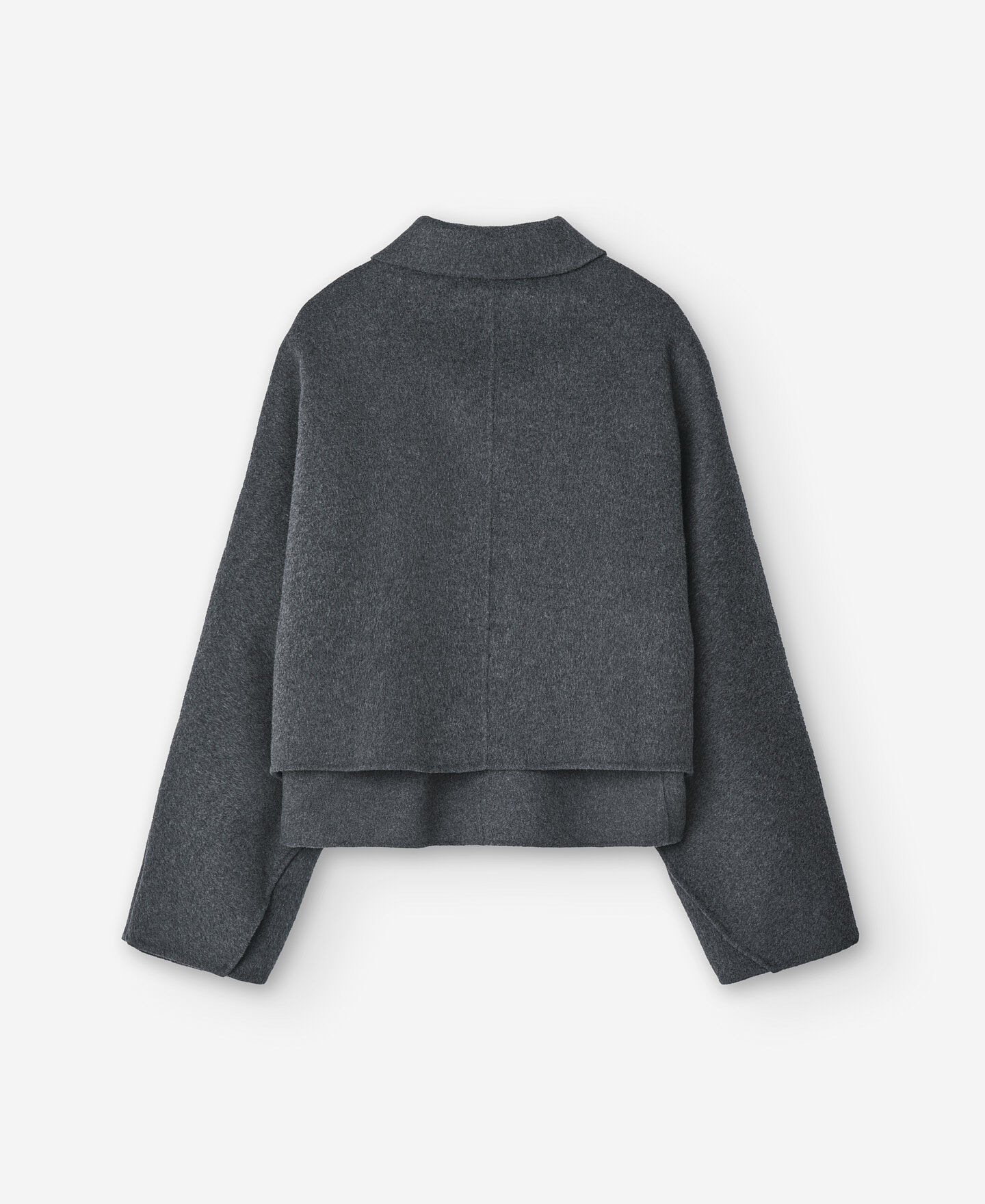Coat in wool and polyester for women
