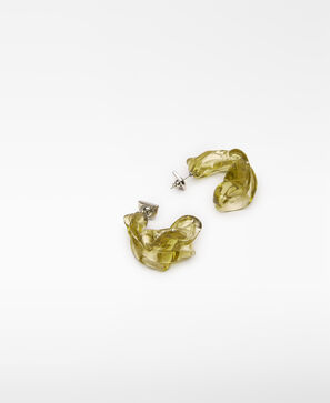 Translucent resin earrings woman