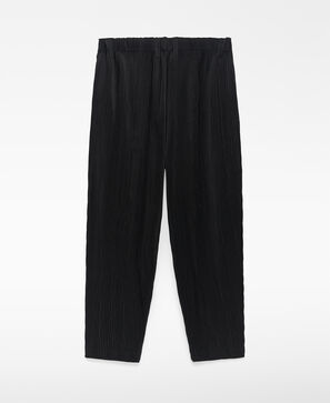 Barrel fit crinkle trousers man