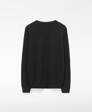 Merino wool crew collar sweater