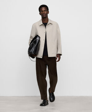 Carrot fit corduroy trousers