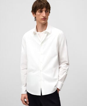 Slim fit spread collar shirt man