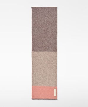 起毛ニットのトリコロールマフラー