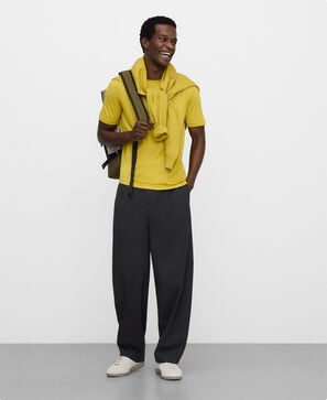 T-Shirt mit normaler Passform aus Lyocell und Baumwolle