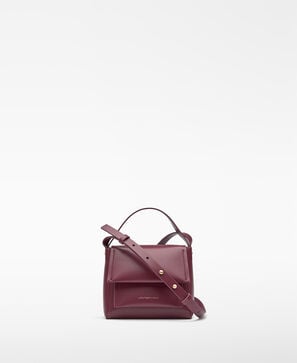 Leather-Non-Leather mini crossbody woman