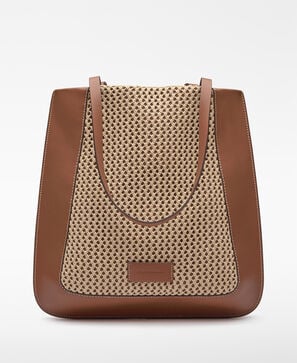 Raffia texture Dorna vertical shopper