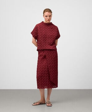 Top tejido trenzado mujer
