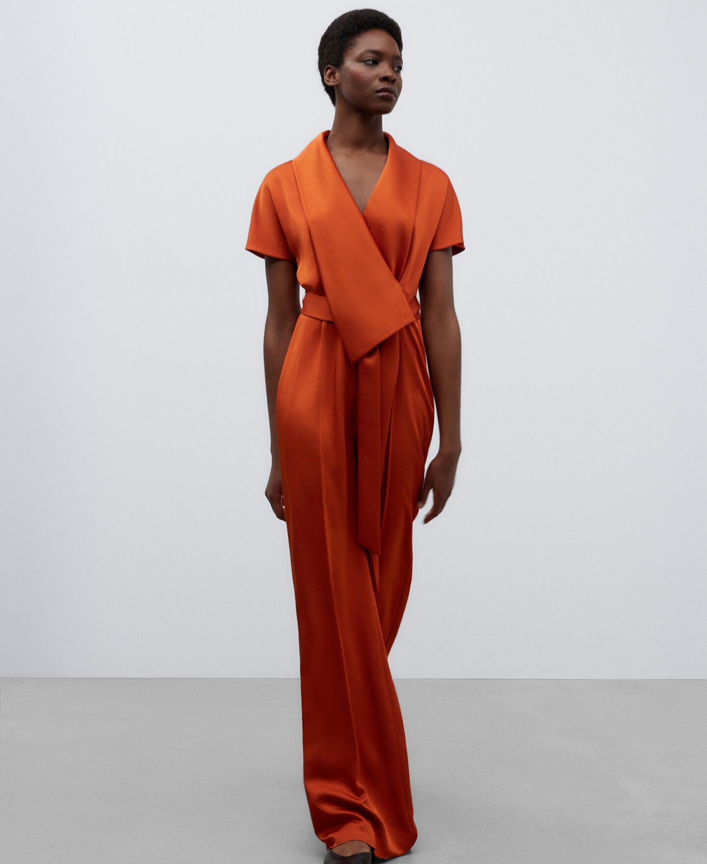 Zara shop orange jumpsuit