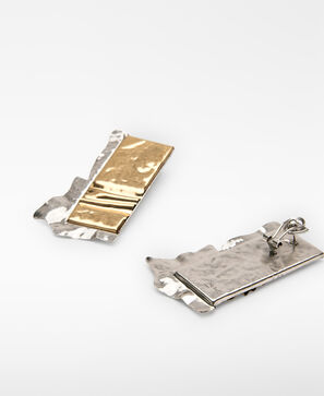 Large double-lacquered earrings woman