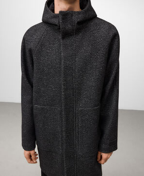 Structured coat with hood