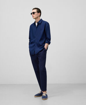 Calças em anarruga de algodão para homem