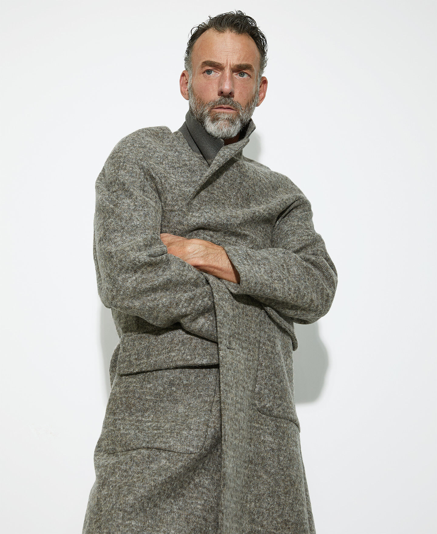 hooded tailored coat