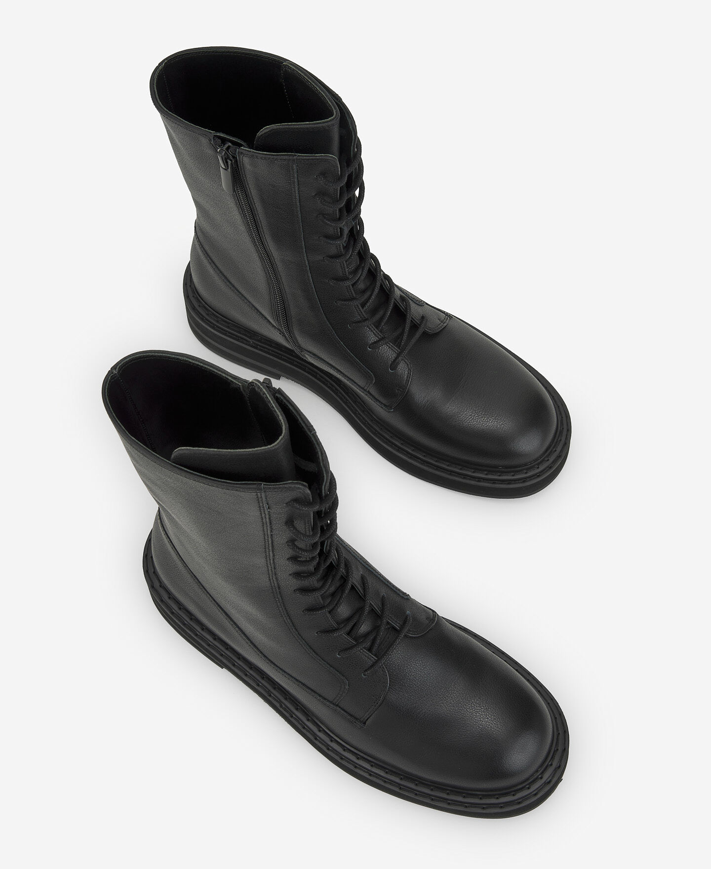 Botines tipo militar de piel para mujer AD Espa a