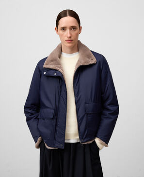 Nylon short jacket woman