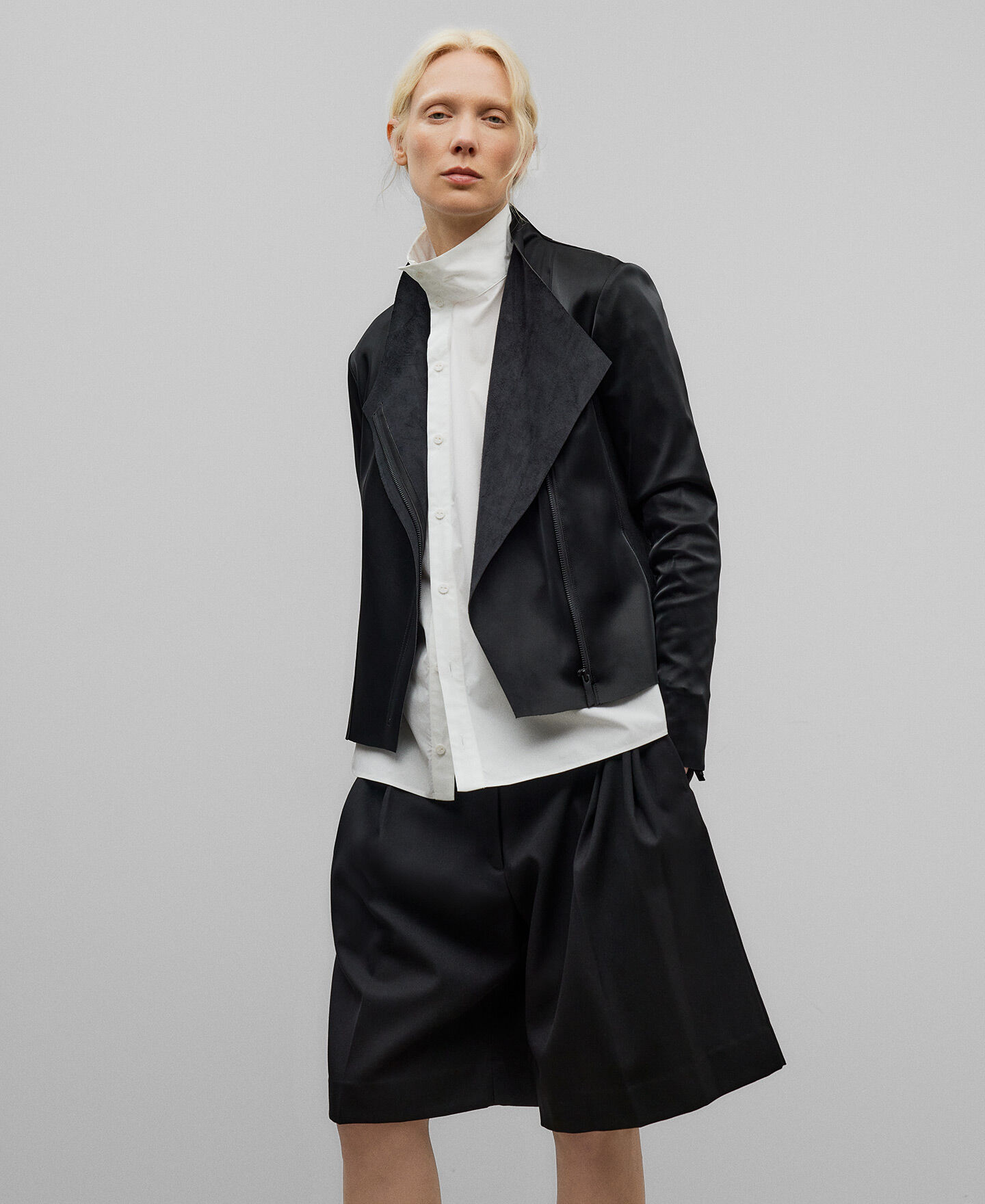 Leather texture biker jacket AD USA
