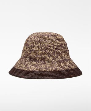 Sombrero bucket bicolor rafia