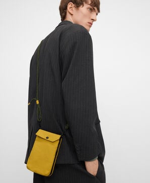 Fold-out nylon mobile phone holder