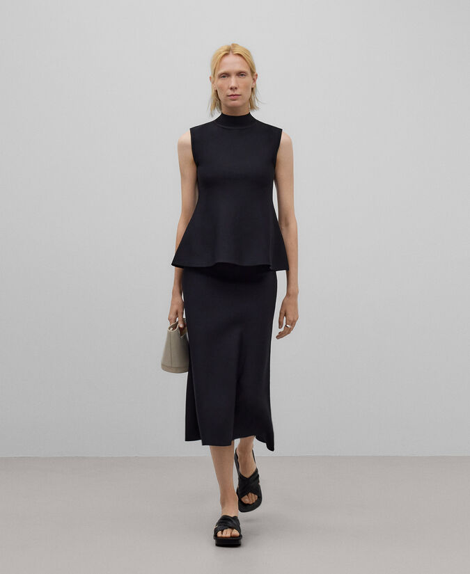 Adolfo dominguez Jersey sin mangas nailon negro mujer