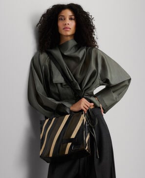Patchwork medium shopper bag