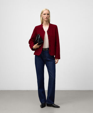 Merino wool fitted jacket woman