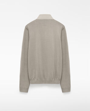 Knit and nylon cardigan