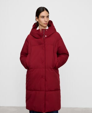Hooded long padded coat