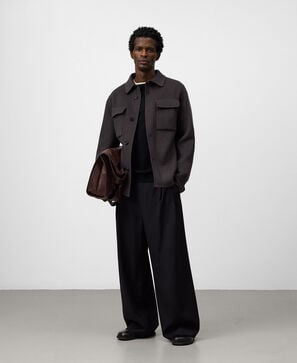 Lapel collar double-sided jacket ma