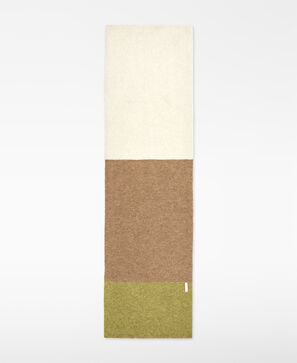 Tricolour brushed knit scarf