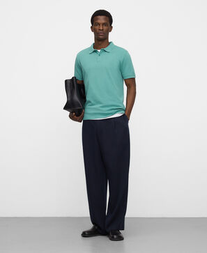 Regular fit organic cotton piqu&eacute; polo