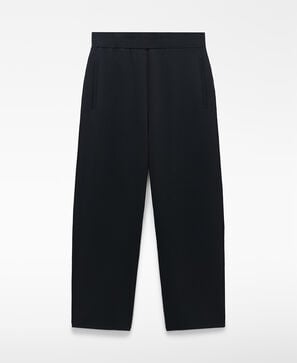 Knit barrel fit trousers