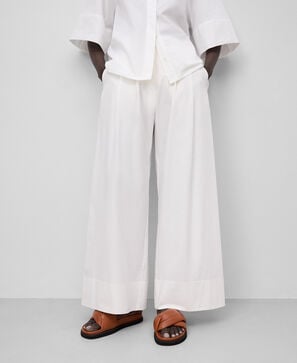 Adolfo Dominguez, Organic cotton wide leg trousers woman