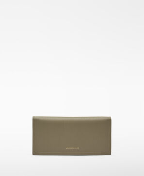 Responsible leather large wallet woman