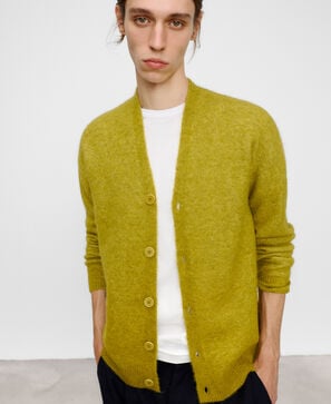 Cardigan en maille avec alpaga